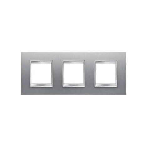 PLAQUE LUX INT. 2+2+2P H TITANE GEWISS GW16226VT