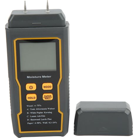 Humidimètre numérique à broche, 4 Modes de mesure, rétroéclairage, écran LCD, mise hors tension automatique, pour bois, papier, mur, sol 2 (1/5)