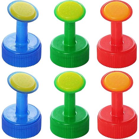 6pcs Arroseur Bouchon de Bouteille, Bouteille Top Arrosage en Plastique, Plantes Bouteilles d'eau Outils D'arrosage De Fleurs pour Buse Darrosage Jardin Fournitures (Rouge Vert Bleu) (1/5)