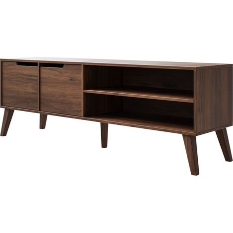 Mueble TV Otis, Nogal, Número de puertas: 0, Número de cajones: 0, 160x55x40cm