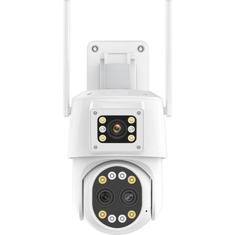 Caméra de sécurité à Domicile Caméra IP 4G avec Carte SIM 4K HD, PTZ, à Trois objectifs, Double écran 2K, sécurité, Suivi Automatique AI, Surveillance P2P(4K 4G Camera) (1/5)