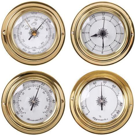 Station météo analogique - Baromètre, thermomètre, hygromètre 4pcs (1/5)