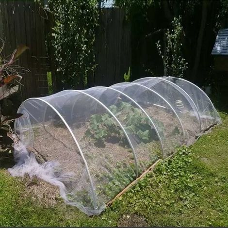 Filet de jardin contre les insectes maille 10x2.5m polyéthylène PE blanc (1/4)