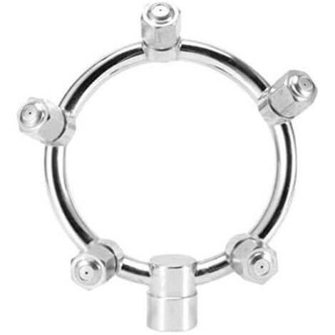 Lntyq Buse de brumisation circulaire haute pression en acier inoxydable pour pulvérisateurs manuels et électriques Buse de tuyau d'arrosage filetage intérieur 2 points (1/5)