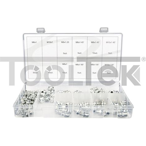 GEKO G02920 TESTINE INGRASSATORE CAMION TRATTORI INGRASSATORE 110pz (1/4)