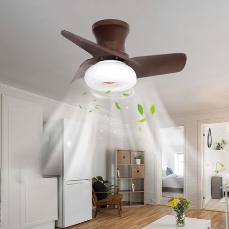 Ventilateur de plafond 60 cm avec lumière, télécommande/contrôle par application, plafonnier LED à intensité variable avec ventilateur, 6 vitesses (1/5)