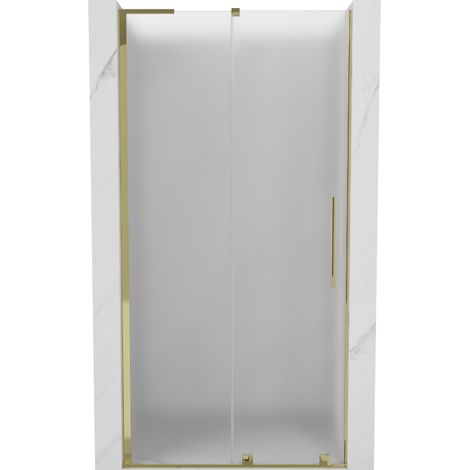 Mexen Velar L porte de douche coulissante 90 cm, givrée, dorée - 871-090-003-31-50 (1/5)