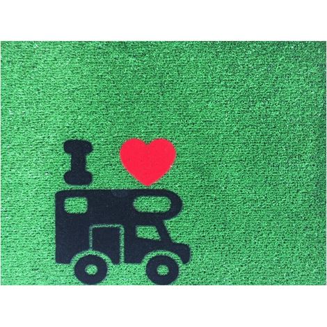 Tapete arisol green flock camper absorción agua suciedad 40x60 cm