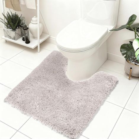 Microfibre Tapis de Bain 50x50 cm,Tapis de WC Contour Antidérapant (1/5)