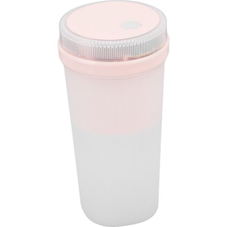 Mixeur électrique 300 ml rechargeable par USB avec gobelet à verrouillage de sécurité, 6 lames et étanche, affichage lumineux bleu, rose.