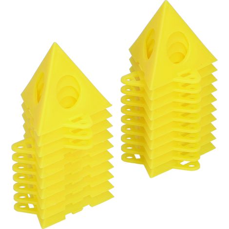 Kit 20 pièces Support Triangulaire en Plastique pour Cadre Photo, Équerre de Fixation Menuiserie, Bricolage Porte Panneau Bois (1/5)