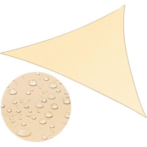 Voile d'ombrage, protection UV, protection solaire, facile à installer, (3mx3mx3m, beige) (1/5)