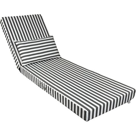 Coussin bain de soleil premium 120x60cm – Mousse haute densité 24kg/m³ – Tissu polyester 270g/m² – Traitement anti-UV (1/5)