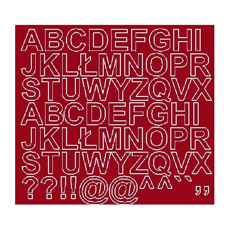 Lettere adesive autoadesive 2,5 cm rosso scuro opaco