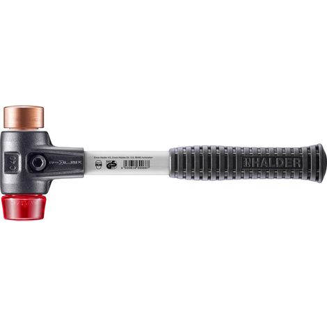 HALDER SIMPLEX Hammer Kupfer / Kunststoff mit verstärktem Tempergussgehäuse und Glasfaserstiel - D=40 mm - 3746.040 (1/8)