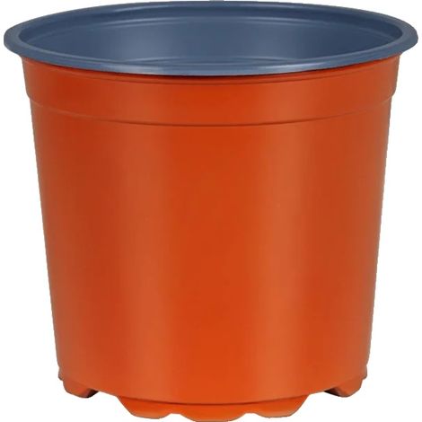 Pot de Fleurs, Plastique Durable, Polyvalent pour une Utilisation Intérieure et Extérieure, Orange (1/2)
