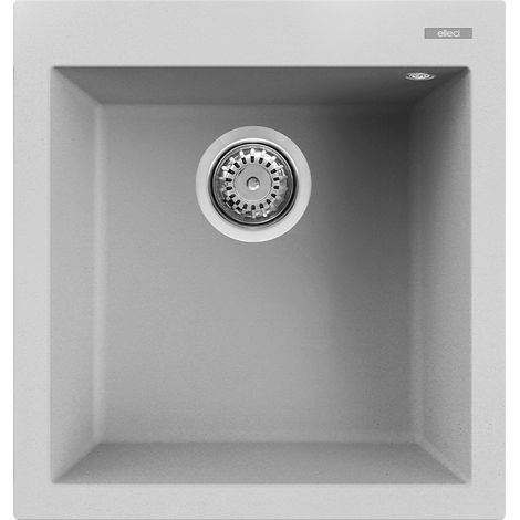Lavello Elleci Incasso 1 vasca 47x50 Quadra 102 Metaltek Grigio Aluminium LMQ10279 (1/3)