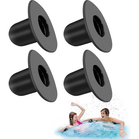 Set of 4 replacement caps for Intex and Bestway pool filter pumps (long black) (1/5)