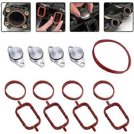 Kit de réparation pour joint en aluminium de volet de turbulence d'admission d'air de voiture 4x22mm (argent) ( )