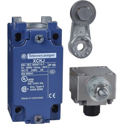 Telemechanical Sensors XCKJ10513 XCKJ - Position ID - metal roller lever - 1NO+1NC - brusque - PG13 (1/3)