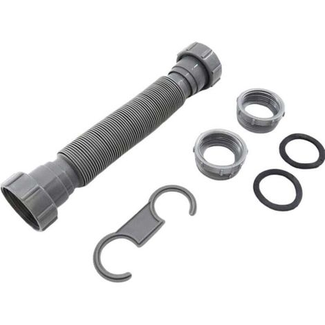 Siphon Réglable - Kit Plomberie Complet Cuisine Salle De Bain - Hauteur Ajustable 28 À 42 Cm - Raccord 40 Mm - Laiton Massif - 1 Pièce