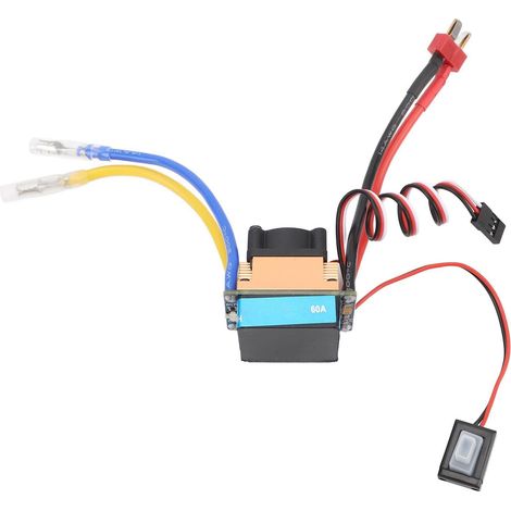 Contrôleur de Vitesse brossé ESC 480A avec Ventilateur de Refroidissement pour Voiture et Bateau RC/10 (1/5)