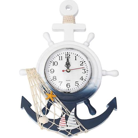 1 horloge suspendue en forme d'ancre de bateau (1/3)