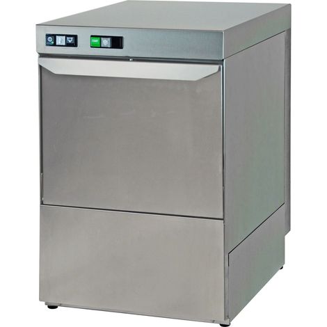 Lave-Vaisselle 500-400 DP Triphasé avec Pompe d'Écoulement et Doseur Détergent - Combisteel