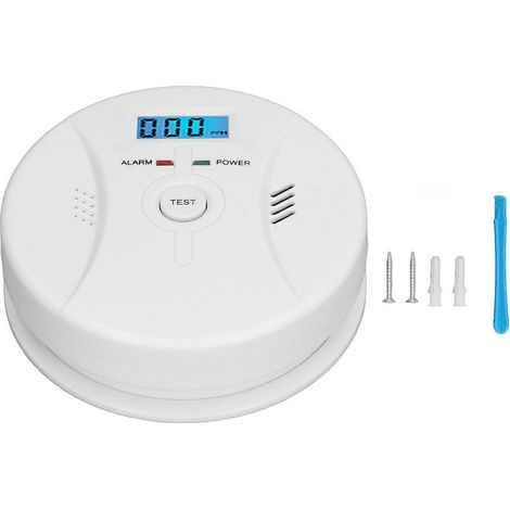 Rauchmelder mit hoher Empfindlichkeit, intelligenter Feueralarm, LCD-Anzeige, CO-Melder
