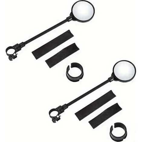 2 Pcs MotRetroviseur Embouts Guidon Rétroviseurs De Guidon Rotatifs À 360 ° Pour Moto Route Montagne, Rétroviseur Pliable Et Réglable (1/5)