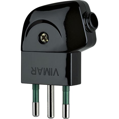 VIMAR - 00211 2P+T 10A S11 Fiche noire à 90°