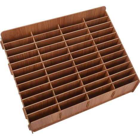 Handyaufbewahrungsbox mit 48 Fächern, Wandorganizer aus Holz für Büro und Zuhause, Tischständer. (1/5)