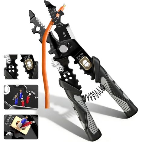 Outil Multifonction 25-en-1 – Dénuder et crimper – Compatible AWG 16 à 6 – Usage industriel et domestique (1/5)