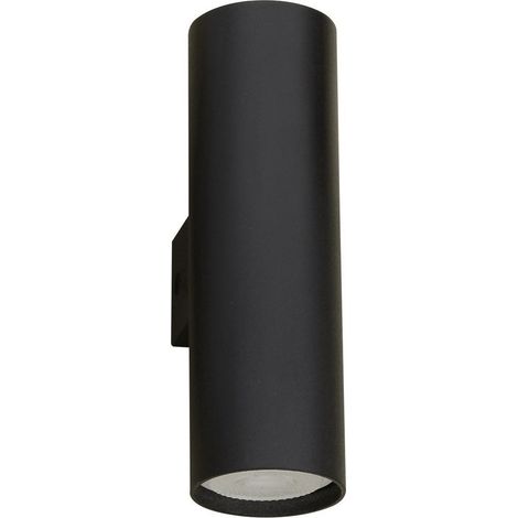 Merano Billings Applique 2 Lumières Up & Down Sandy Aluminium Noir LED GU10 2x10