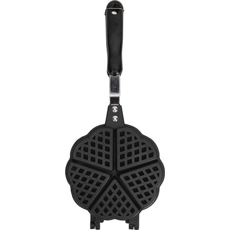 Gaufrier de 15 cm (5,9 pouces) en alliage d'aluminium et plastique, facile à nettoyer, mini gaufrier pour gaufres et sandwichs. (1/5)