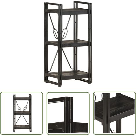 vidaXL Bibliothèque à 3 niveaux 40x30x80 cm Bois de manguier massif