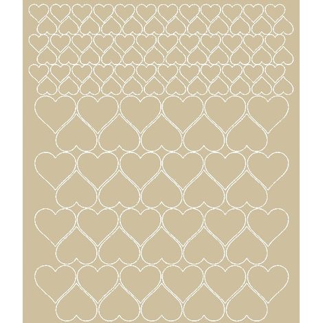 Pegatinas de corazón para casco de bicicleta, 116 unidades, color beige mate.