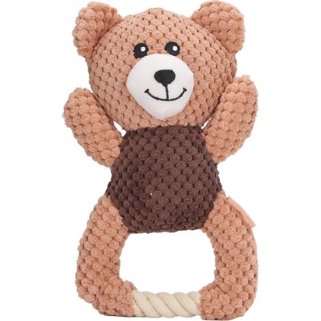 Jouet à mâcher en peluche pour chien avec couineur, nettoyage des dents, interactif et lavable, animal mignon en peluche, pour grands et petits chiens - Type 3 (1/5)