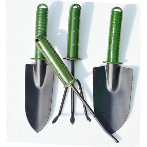 Ensemble d'outils de jardinage 4 pièces en fonte d'aluminium pour travailler sur les balcons et les terrasses (1/5)