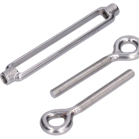 5 pièces tendeur oeil et câble métallique Tension 304 acier inoxydable voile d'ombrage HardwareM4 (1/5)