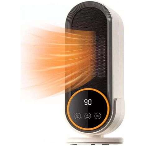 Tragbare elektrische Keramik-Heizung mit PTC-Schnellheizung, 1200 W, energiesparend, mit verstellbarem Thermostat, Fernbedienung und intelligenter Timer – Ideal für schnelle und effiziente Raumheizung (1/4)