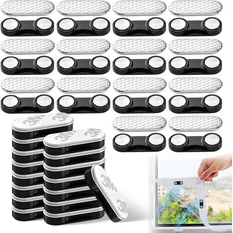 30 Paires d'Aimants pour Moustiquaires Aimants Adhésifs Plats Petits Aimants de Rideau Réutilisables pour Rideaux Occultants Panneaux de Maison Affiches Notes Photo Aucun Perçage Requis (1/5)