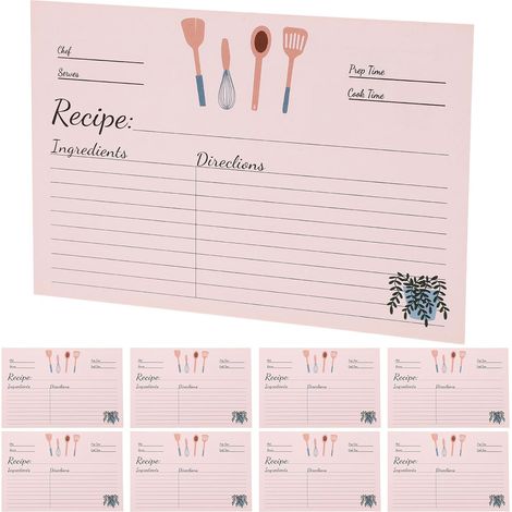 50 cartes de régime en papier beige Cartes de recette compactes pour écrire et dessiner pour la cuisine et la maison personnelle (1/5)