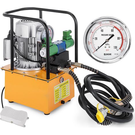 VEVOR Pompe hydraulique, Pompe hydraulique Electrovanne ZCB-700B-2B, Pompe hydraulique electrique, pour les equipements hydrauliques/travaillant sur plusieurs taches telles que le levage/le pressage