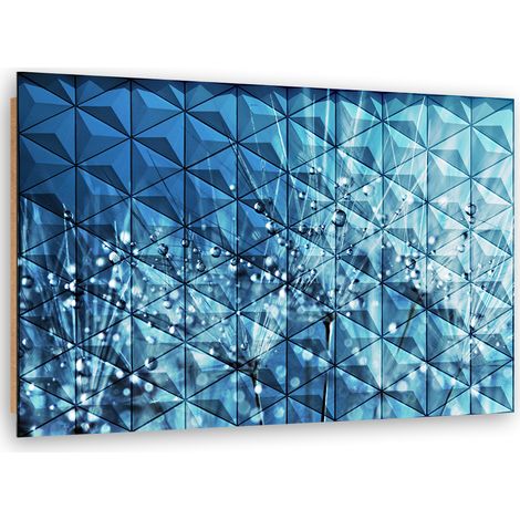 Quadro deco panel, Dente di leone in gocce di rugiada - 60x40 (1/5)
