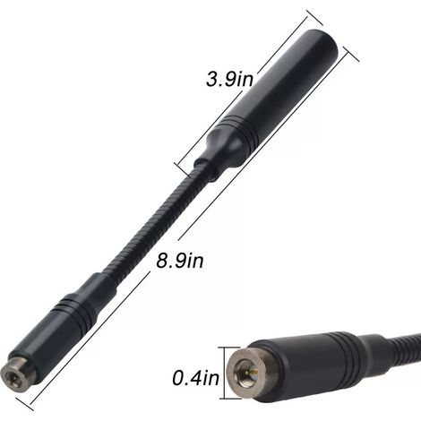 Universal high-gain UV dual-band handheld radio with signal enhancement, flexible antenna, SMA male connector (1/3)