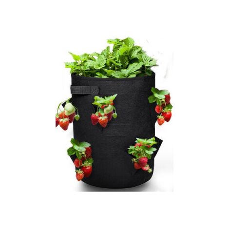 Pflanztasche, langlebig, atmungsaktiv, zum Aufhängen, für Erdbeeren, wiederverwendbar, für den Garten, Sämlingstasche