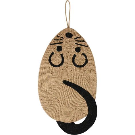 Tapis griffoir en sisal naturel en forme de souris antidérapant pour chat - Tapis de couchage pour grifferles griffes de chat et tapis de couchage pour protéger les pieds de meubles (1/5)