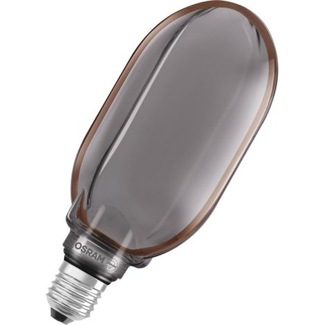 OSRAM Vintage 1906 Globe 100, Ampoule LED gradable, avec filaments décoratifs en forme de O, 4 W, 110 lm, 1800 K, blanc chaud 818, Smoke, verre sans plomb, 100 mm, filetage E27