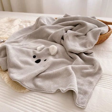 Serviette de bain enfants dessin animé microfibre bonne absorption d'eau serviettes de plage Koala 140x70cm (1/4)